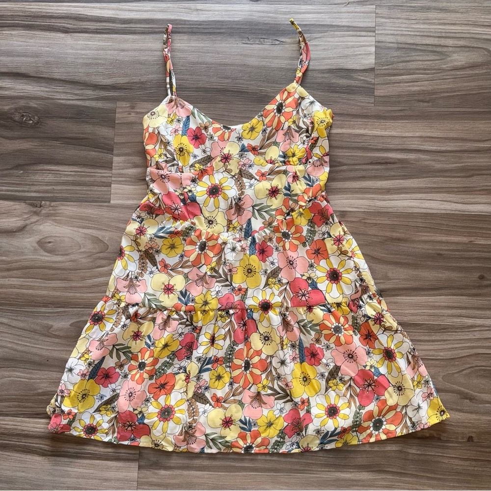 Pink Lily Floral Mini Dress - Multicolor